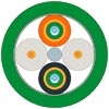 [6XV1873-3DN10] SIEMENS/PA FO Trailing Cable GP 50/125, confeccionado con 2×2 (New)