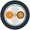 [6XV1873-6GT10] SIEMENS/PA FO Ground Cable 50/125, confeccionado con 2×2 cone (New)