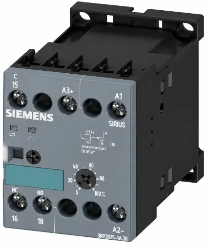 [3RP2025-1AP30] SIEMENS/EP relé temporizador, electrónico retardado a la exci (New)