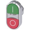 [3SU1051-3AB42-0AK0] SIEMENS/EP pulsadores dobles iluminado, 22 mm, redondo, metal (New)