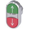 [3SU1051-3AB42-0AN0] SIEMENS/EP pulsadores dobles iluminado, 22 mm, redondo, metal (New)