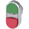 [3SU1051-3BB42-0AA0] SIEMENS/EP pulsadores dobles iluminado, 22 mm, redondo, metal (New)