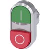 [3SU1051-3BB42-0AK0] SIEMENS/EP pulsadores dobles iluminado, 22 mm, redondo, metal (New)
