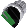 [3SU1052-2BC40-0AA0] SIEMENS/EP selector, iluminable, 22 mm, redondo, metal, brill (New)
