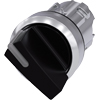 [3SU1052-2BF10-0AA0] SIEMENS/EP Selector iluminable, 22 mm, redondo, metal brillan (New)