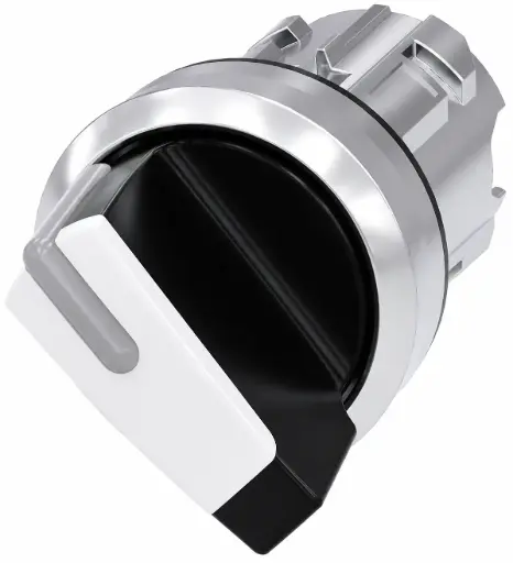 [3SU1052-2BF60-0AA0] SIEMENS/EP selector, iluminable, 22 mm, redondo, metal, brill (New)