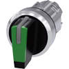 [3SU1052-2BL40-0AA0] SIEMENS/EP selector, iluminable, 22 mm, redondo, metal, brill (New)