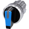 [3SU1052-2BM50-0AA0] SIEMENS/EP selector, iluminable, 22 mm, redondo, metal, brill (New)