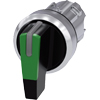 [3SU1052-2CL40-0AA0] SIEMENS/EP selector, iluminable, 22 mm, redondo, metal, brill (New)