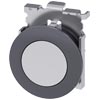 [3SU1060-0JB60-0AA0] SIEMENS/EP pulsador, 30 mm, redondo, metal, mate, blanco, ani (New)