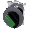 [3SU1062-2DC40-0AA0] SIEMENS/EP selector, iluminable, 30 mm, redondo, metal, mate, (New)