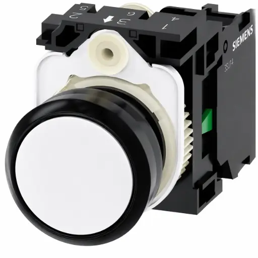 [3SU1100-0AB60-1BA0] SIEMENS/EP pulsador, 22 mm, redondo, plástico (New)