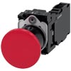 [3SU1100-1BA20-1FA0] SIEMENS/EP pulsador de seta, 22 mm, redondo, plástico, rojo,  (New)