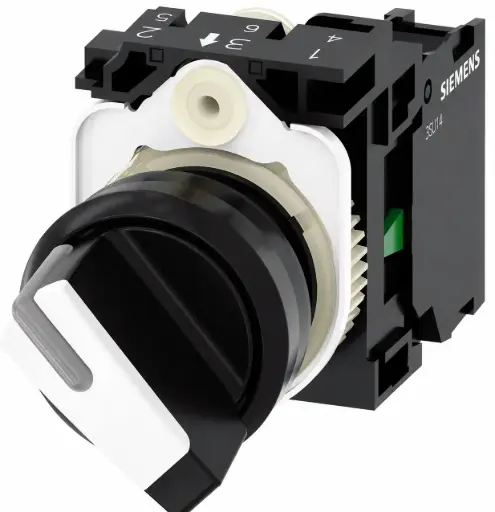 [3SU1100-2BF60-1BA0] SIEMENS/EP selector, iluminable, 22 mm, redondo, plástico, bl (New)
