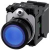 [3SU1102-0AB50-3BA0] SIEMENS/EP pulsador luminoso, 22 mm, redondo, plástico, azul, (New)