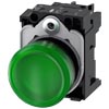 [3SU1102-6AA40-1AA0] SIEMENS/EP lámpara de señalización, 22 mm, redondo, plástico, (New)