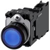 [3SU1103-0AB50-3FA0] SIEMENS/EP pulsador luminoso, 22 mm, redondo, plástico, azul, (New)