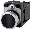 [3SU1150-0AB10-1BA0] SIEMENS/EP pulsador, 22 mm, redondo, metal, brillante, negro, (New)
