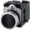 [3SU1150-0AB10-3BA0] SIEMENS/EP pulsador, 22 mm, redondo, metal, brillante, negro, (New)