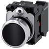 [3SU1150-0AB10-3CA0] SIEMENS/EP pulsador, 22 mm, redondo, metal, brillante, negro, (New)
