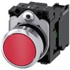 [3SU1150-0AB20-1BA0] SIEMENS/EP pulsador, 22 mm, redondo, metal, brillante, rojo,  (New)