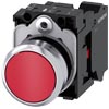 [3SU1150-0AB20-3CA0] SIEMENS/EP pulsador, 22 mm, redondo, metal, brillante, rojo,  (New)