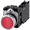 [3SU1150-0AB20-3FA0] SIEMENS/EP pulsador, 22 mm, redondo, metal, brillante, rojo,  (New)
