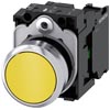 [3SU1150-0AB30-1BA0] SIEMENS/EP pulsador, 22 mm, redondo, metal, brillante, amaril (New)